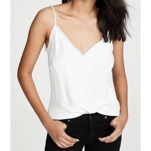 NWT FRAME Satin Lounge Tank, sz small, white